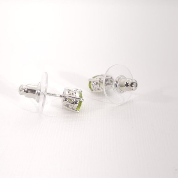 Peridot 5x7 Oval 2 Cttw Post Earrings - Picture 7 of 7